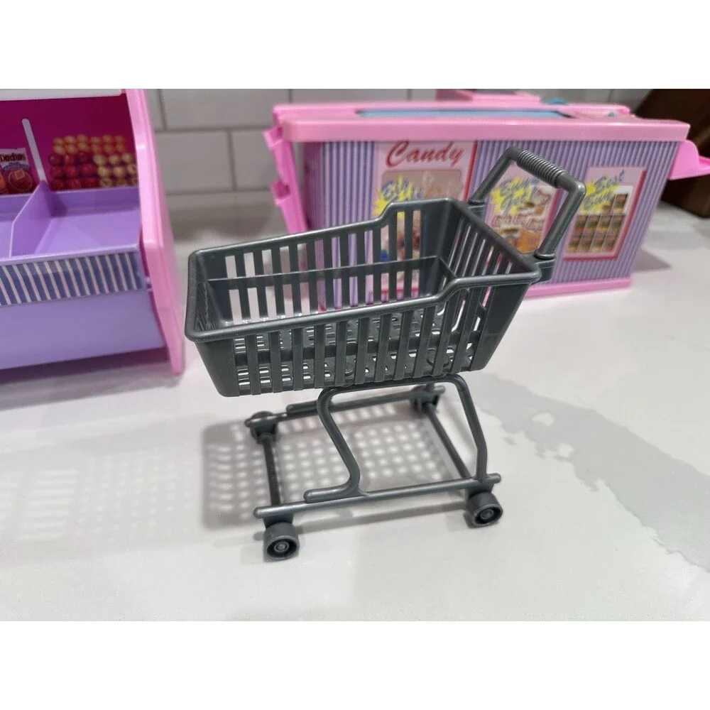 Vintage Barbie Grocery Store Supermarket Playset Register Shelf Cart Lot Mattel